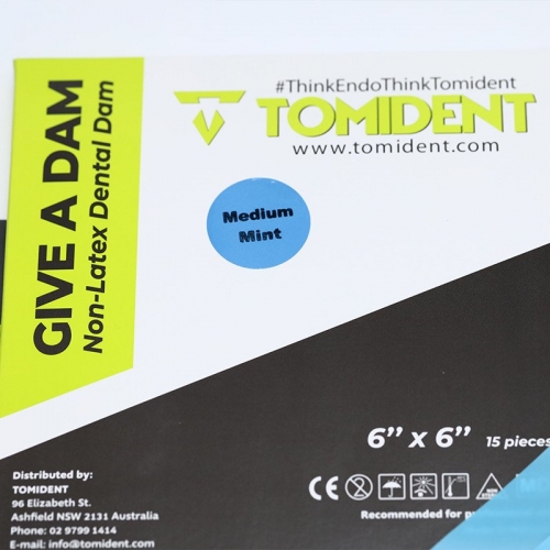 Give A Dam Non Latex Dental Dam Blue Med Box of 15