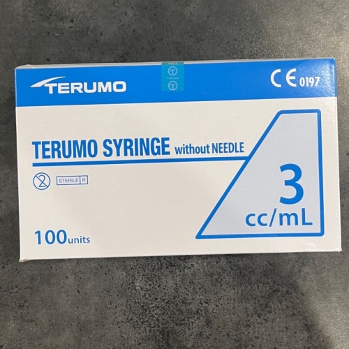 Terumo Syringe Hypodermic 3ml Luer lock (Box - 100)